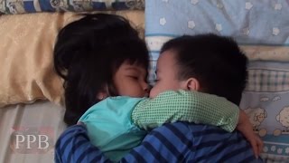 Cute, funny kids love and kiss 2