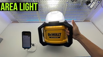 DeWALT 20V Area Work Light DCL074 Review with App Walkthrough