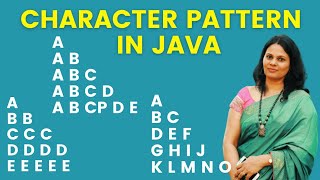 Character Pattern Program in Java|Alphabet Pattern in Java screenshot 4