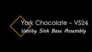 York Chocolate - Vanity Sink Base Two Door Assembly RTA Cabinets