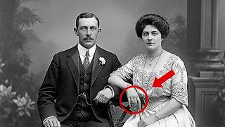 In 1905, A Couple Smiles — But Look Closely At The Woman; She's Hiding Something Disturbing