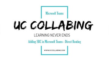 Adding SBC for Direct Routing in Microsoft Teams (Basic Config)