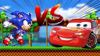 Sonic The Hedgehog Vs Lightning Mcqueen Race