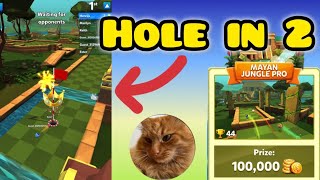 Got this cool hole in 2 on Mayan jungle | golf battle screenshot 1