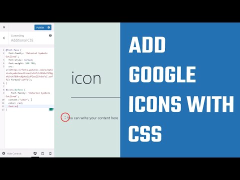 How to add Google Material Icons on a website | CSS tutorial
