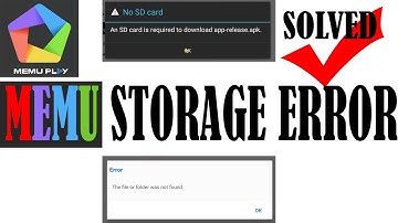 MEMU STORAGE ERROR | File Manager and Downloader Problem | Solved | Tech Book