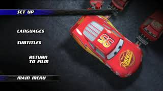 Cars (2006) DVD Menu Set Up Lightning McQueen's Pit Stop