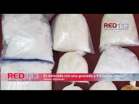VIDEO Es detenida con una granada y 9 kilos de crystal en Zamora