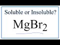Solubility of MgBr2 in Water
