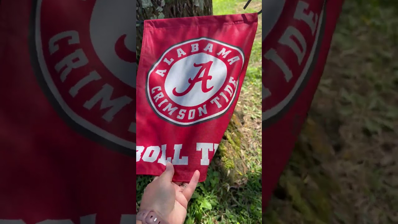 Alabama Crimson Tide Circle Logo Garden Flag
