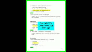 **CNA Written Exam Practice Test NC: Prepare and Pass Your 2026 Nursing Assistant Certification**