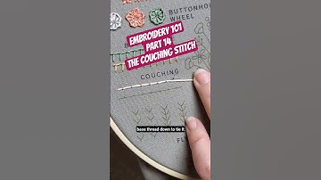 The Couching Stitch: a beginner embroidery tutorial taught by a beginner #embroidery