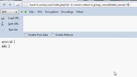 SQL InJecTion - Find Table Names