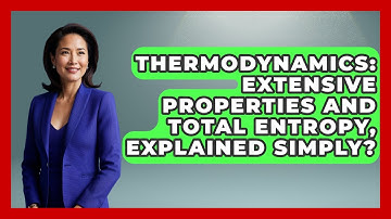 Thermodynamics: Extensive Properties And Total Entropy, Explained Simply?