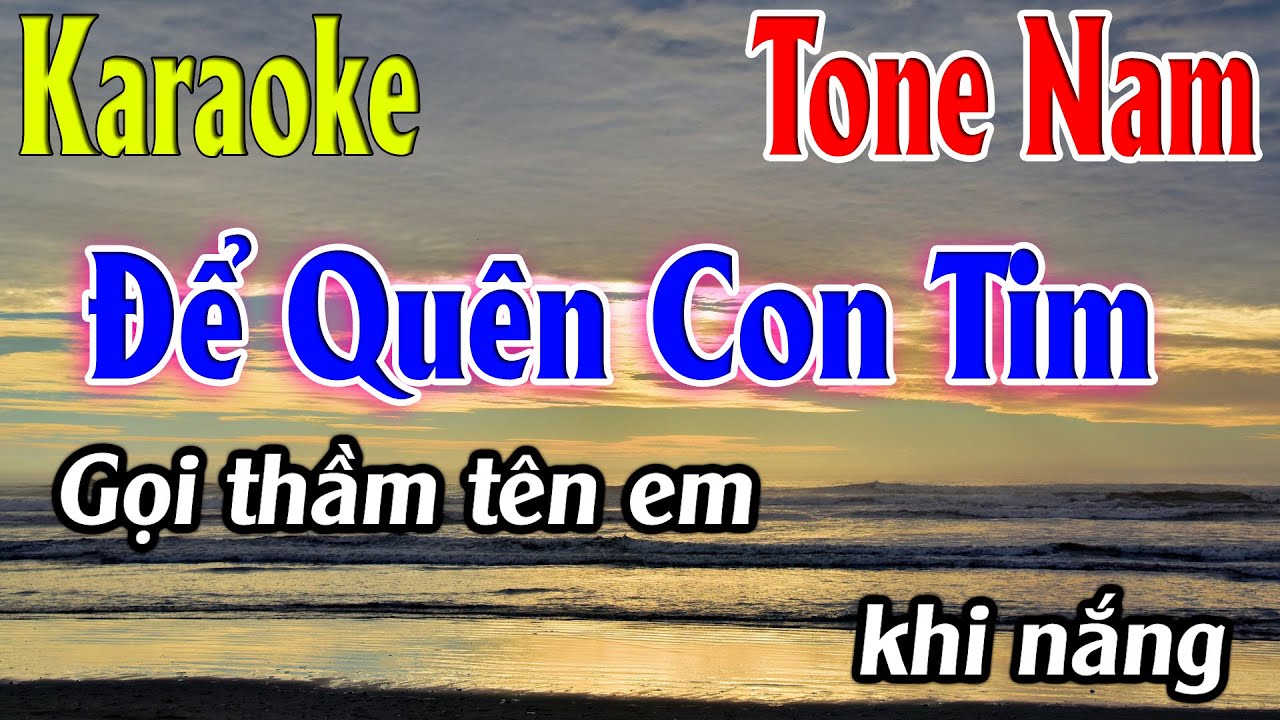 Để Quên Con Tim Karaoke Tone Nam ( G# ) | Karaoke Lâm Organ