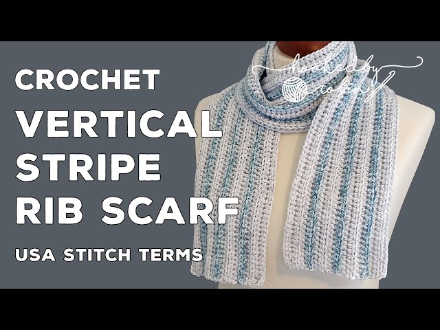 Mens Stitch and Stripe Scarf