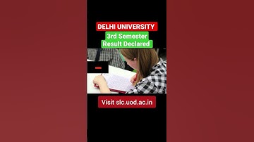 DU 3rd Semester Result Declared Check Now Latest Update 2023 | DU Result 3rd Semester news #shorts