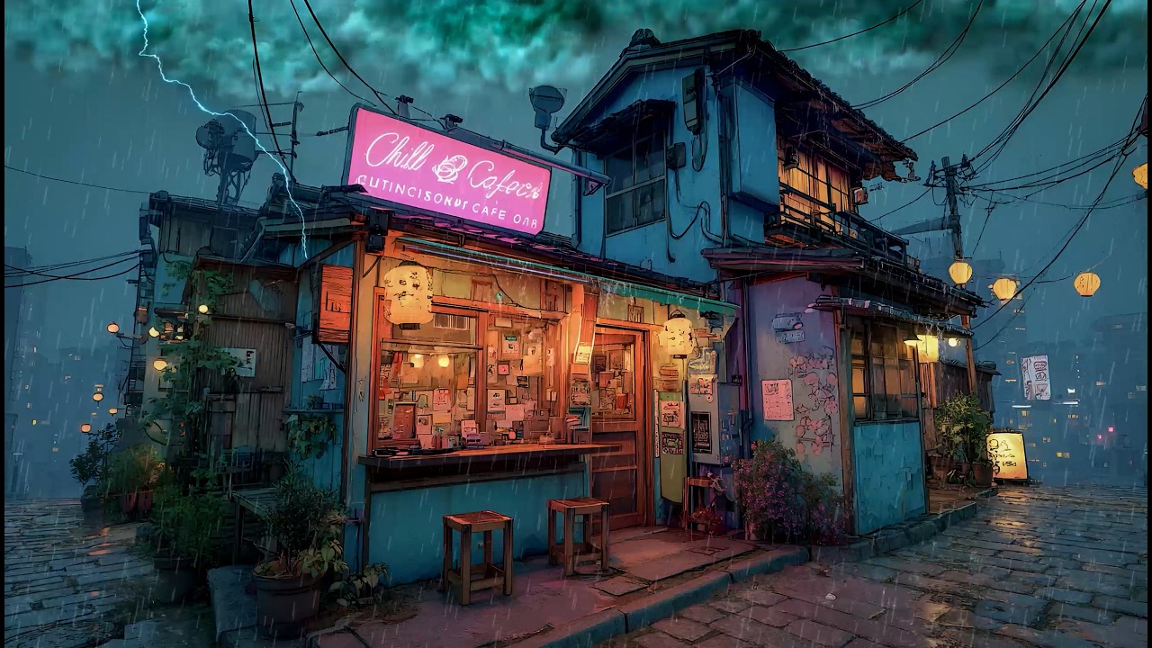 Late Night 90s Rain 🌧️ Chill Lofi Ambience for Focus & Calm Nights