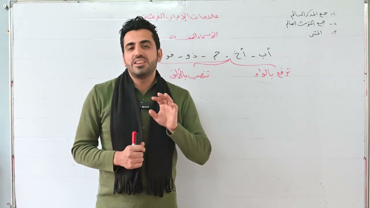 علامات الإعراب الفرعية 5(الأسماء الخمسة)