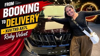 Booking to Delivery 🚗 Mahindra XUV 7XO AX7L Ruby Velvet | Full Experience