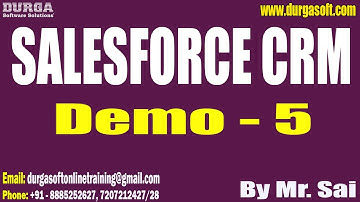 SALESFORCE CRM tutorials || Demo - 5 || by Mr. Sai On 27-01-2023 @7AM IST