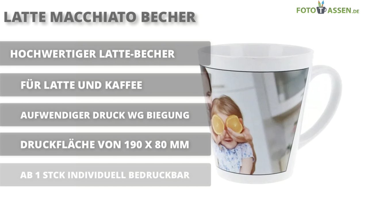 Latte Macchiato Fototasse jetzt selbst gestalten