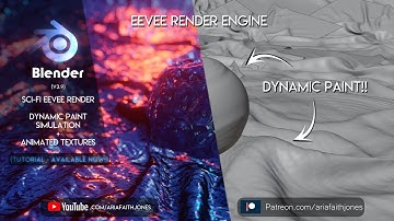 Blender 2.9 | How to make a Sci-fi Eevee Scene | Dynamic Paint Simulation + Texture | TUTORIAL