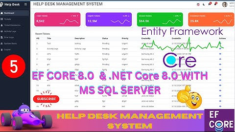EP 5 Help Desk Management System  EF Core  NET Core ll .NET 8.0 Tickets,Users,Roles,Audit Logs 🚀💥