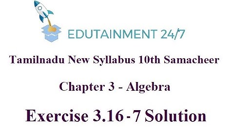 10th std Maths|Exercise 3.16 - 7|Quadratic graph|Algebra|TN Samacheer Syllabus 2020|Ex 3.16|Sum 7