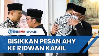 Takziah ke Rumah Dinas Gubernur Jabar, AHY Bisikkan Pesan ke Ridwan Kamil, Dibalas Pelukan Erat
