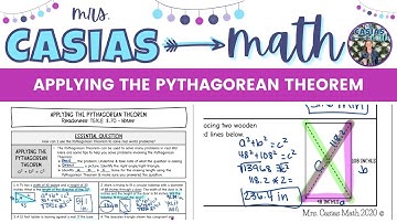 Applying the Pythagorean Theorem - Real World Situation & Word Problems | 8th Grade Math Pre-Algebra