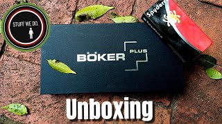 Unboxing my NEW Boker fixed blade knife and a Spyderco in K390!