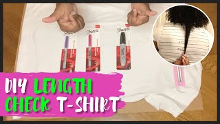 HOW TO MAKE DIY NATURAL HAIR LENGTH CHECK T-SHIRT | I only paid 7 dollars to make this shirt ???