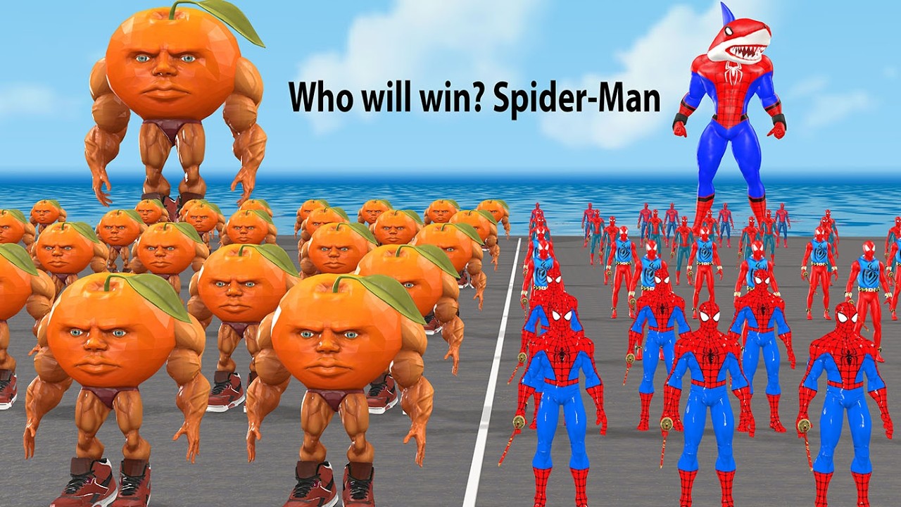 Siêu nhân nhện🔴Game Playing Spider-Man attack Brainrot Rescues Udin Din Din Dun vs Superman vs Hulk