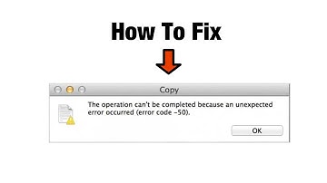 How To Fix Error 50 On Mac
