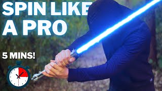 How to spin a Lightsaber in JUST 5 MINUTES!