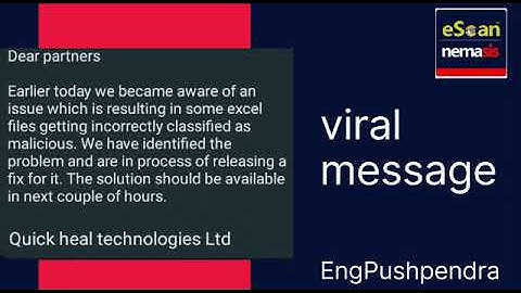 🦠 Virus alert XML.Trojan.47249 Protected from eScan?