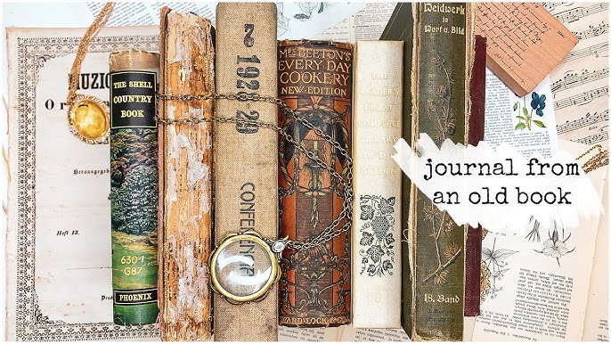 Upcycling Old Books Into Custom DIY Journals - Run To Radiance