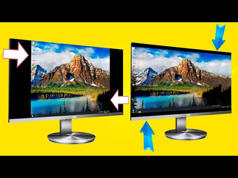 Как убрать черные полосы по бокам экрана монитора.Черные полосы сверху и снизу экрана изображения