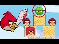Angry Birds Pigs Out - ANGRY BIRDS MAD AT GREEN PIGS KICK THEM OUT!!