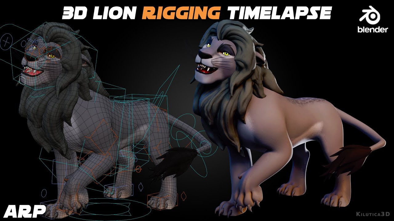 Rigging a Stylized Lion in Blender with Auto-Rig Pro (ARP)