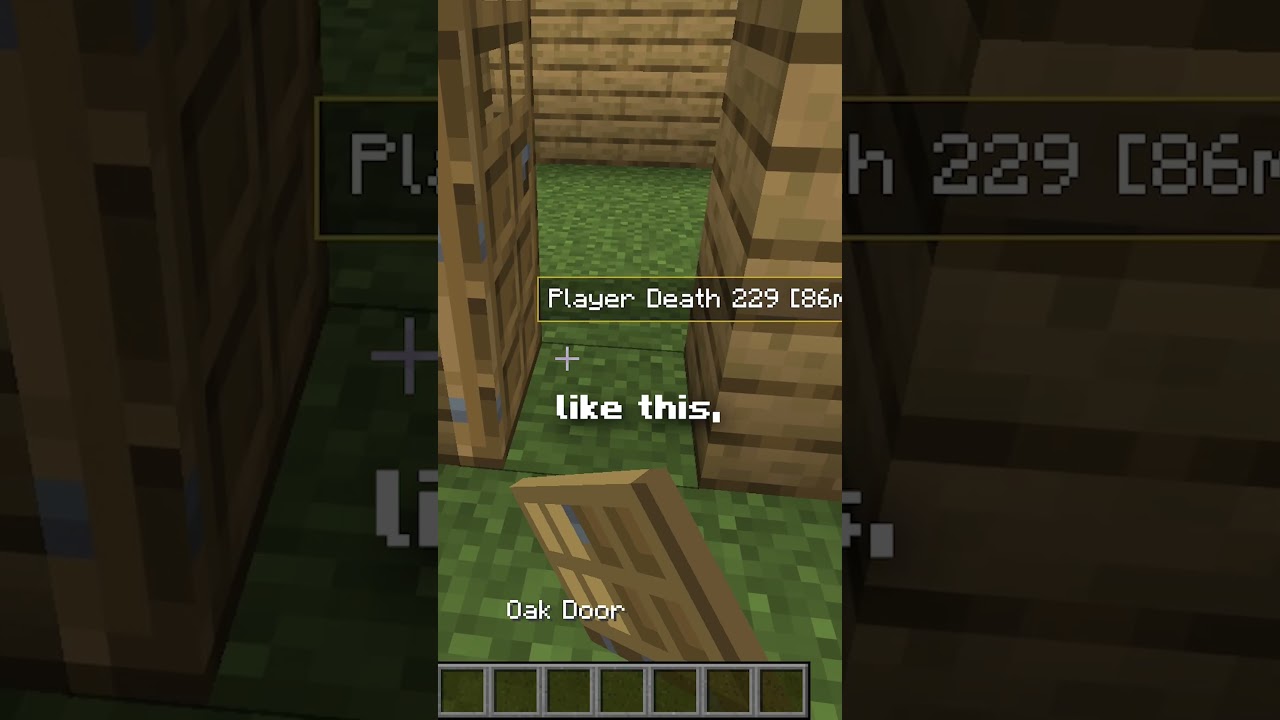 Глюк с дверью, открывающейся зомби в Minecraft (они не могут ломать двери 😱) 