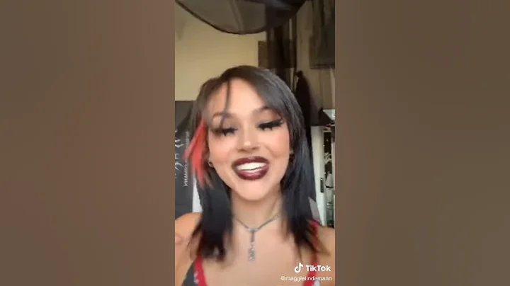 Maggie Lindemann Goth makeup via Tiktok