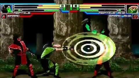 NICK54222 MUGEN: MK1 Reptile and MK1 Ermac VS MK2 Reptile and MK2 Ermac