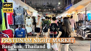 [BANGKOK] Pratunam Night Market Shop Many Clothes At Night | Thailand [4K HDR Walk Around]