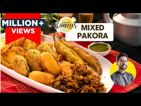 Crispy Mixed Veg Pakora | मिक्स वेज पकोड़े & भजिया | कुरकुरे प्याज़ के पकोडे | Bhajiya | Chef Ranveer