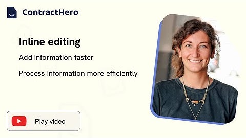 [EN] ContractHero Inline editing: Edit information quickly