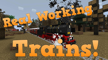 Minecraft Real Working Trains Mod!