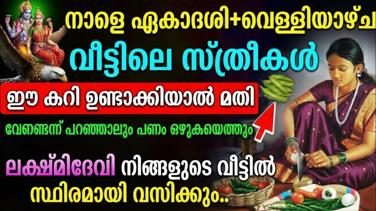 വീട്ടിലെ സ്ത്രീകൾ ശ്രദ്ധിക്കുക! നാളെയുടെ ഏകാദശിയിൽ ഈ ഒരു കറി മതി സമ്പത്ത് വർധിക്കാൻ