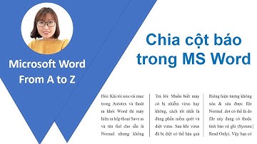Hướng dẫn chia cột báo cho văn bản - Học Word từ A - Z